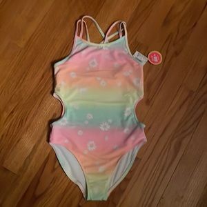 The Children Place sleeveless Daisy cut out one piece swimsuit. Size XL (14)